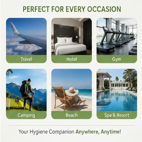 30 Pack Disposable Bath Towels 70x 140cm – Compressed, Individually Wrapped Towels for Hotel, Spa, Gym, Salon, Beach, Sauna, Camping & Travel – Soft, Absorbent, Lightweight & Portable