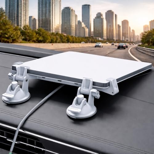 Suporte Starlink Mini para Carro Painel e Para-brisa com Ventosa Alta Sucção, Fixação Estável Antivibração, Compatível com Veículos, Posicionamento Seguro sem Obstrução, Material Resistente