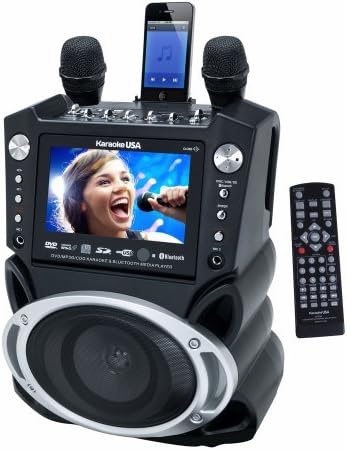 DVD/CD+G/MP3+G Bluetooth Karaoke System with 7" TFT Color Screen and Record Function