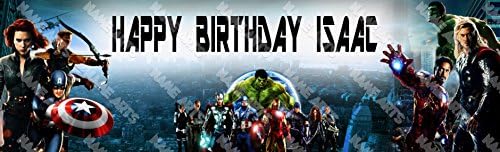 Personalized/Customized The Avengers Movie Name Poster Wall Decor Door Birthday Art Banner