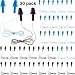 Corded Ear Plugs Silicone Waterproof Ear Plugs for Sleeping Snoring Swimming Shooting, Ear Plugs Noise Cancelling and Hearing Protection (30 Pairs, Light Blue and Black)