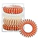 Kitsch Spiral Hair Ties, 4 Count - Waterproof Ponytail Holders for Women & Teens, Stylish Phone Cord Hair Ties & Hair Coils for Girls - Rose, 1.5 inch Diameter