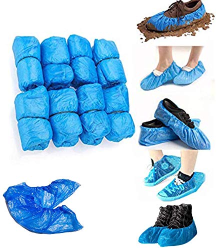 Disposable Shoe Protective Covers Safety Plastic Boots Trainers Covers (Pack Of 100)
