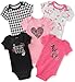 Calvin Klein Baby-Girls Newborn 5 Pack Bodysuits Sparkles Group