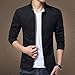 XueYin Men's Cotton Lightweight Slim Fit Jacket Casual Wear(Black,L Size)
