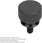Hyuduo 20PCS Aluminum Alloy Thumb Screws 6-32 Thread Black Anodized Hand-Tighten view 4