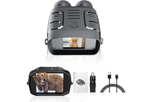 LIZHOUMIL Night Vision Goggles, R18 Digital Night Vision Binoculars for Total Dark, 2.4'' 1080p Photo & Video Infrared Night Vision Scope for Hunting Travel Surveillance