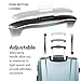 Coolife Luggage 3 Piece Sets PC+ABS Spinner Suitcase 20 inch 24 inch 28 inch (Ice blue)