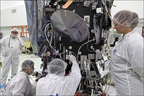History Galore 36"x54" Gallery Poster, Scientists and Engineers from The Applied Physics Laboratory at Johns Hopkins University Install a Computer chip on NASA s Parker Solar Probe (1)