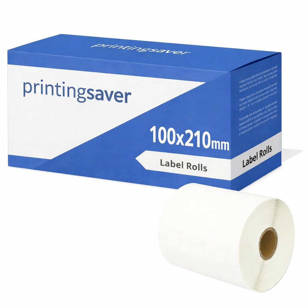 Compatible Roll 100mm x 210mm White Direct Thermal Labels for Zebra GK420d GK420t GC420d GX420d GX420t GC420t GX430t GT800 ZD420 LP2844 TLP 2844 Citizen CL-S521 CL-S621 CL-S631 (200 Labels per Roll)
