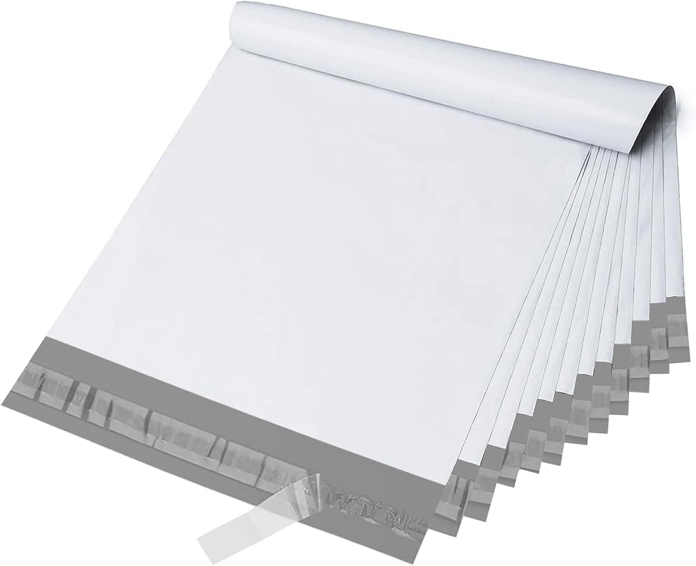 Switory Parcel Bags 25Pcs 10x13in White Self Seal Poly Mailers Clothing