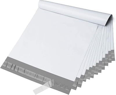 Switory Parcel Bags 25Pcs 10x13in White Self Seal Poly Mailers Clothing