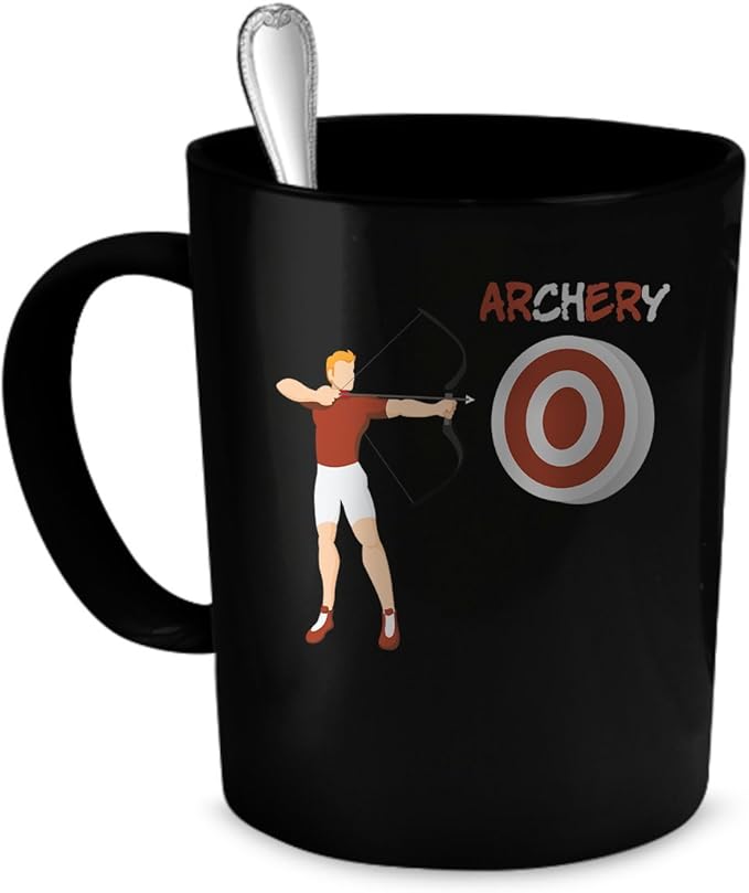 Archery Coffee Mug. Archery gift 11 oz. black Kitchen & Dining
