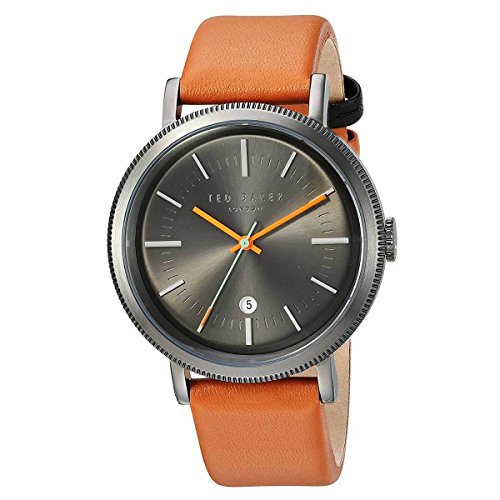Ted Baker Men's 'Connor' Quartz Stainless Steel and Leather Dress Watch, Color:Brown (Model: 10031504)