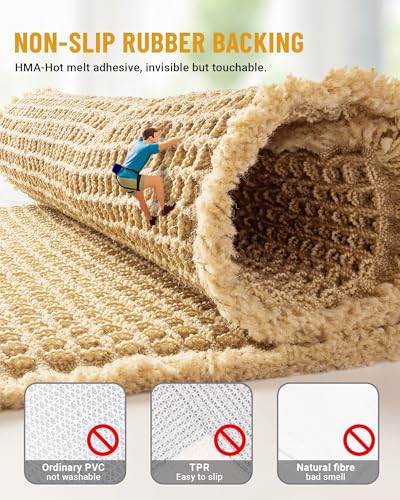 SLEEPHEAD®Upgraded Waffle Bath Mat Set, Super Absorbent Non Slip Bath Mats for Bathroom Floor, Machine Washable Bathroom Rugs, Rubber Backed Bathroom Mats, Ultra Soft 2Piece (40×60cm and 50×120cm)