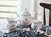 Jusalpha® Fine china vintage rose teapot and creamer set (Teapot and creamer set)