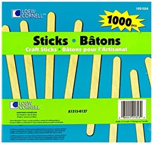 Woodsies Natural Craft Stick Pack, 3/8 x 4-1/2 inches, Pack of 1000