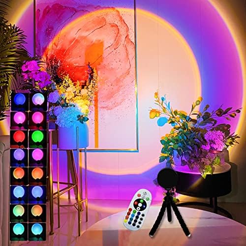 Sunset Lamp Sunset Projection Lamp 16 Modes Rainbow Lamp 360 Rotation