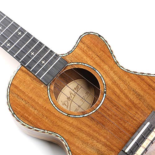 Deviser Tenor Ukulele 26inch Cutaway Thin Body Travel Ukelele kit Solid