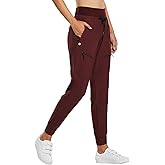 baleaf Women's Joggers Lightweight Hiking Pants High Waist 5 Zipper Pockets Quick Dry Travel Athletic UPF50+