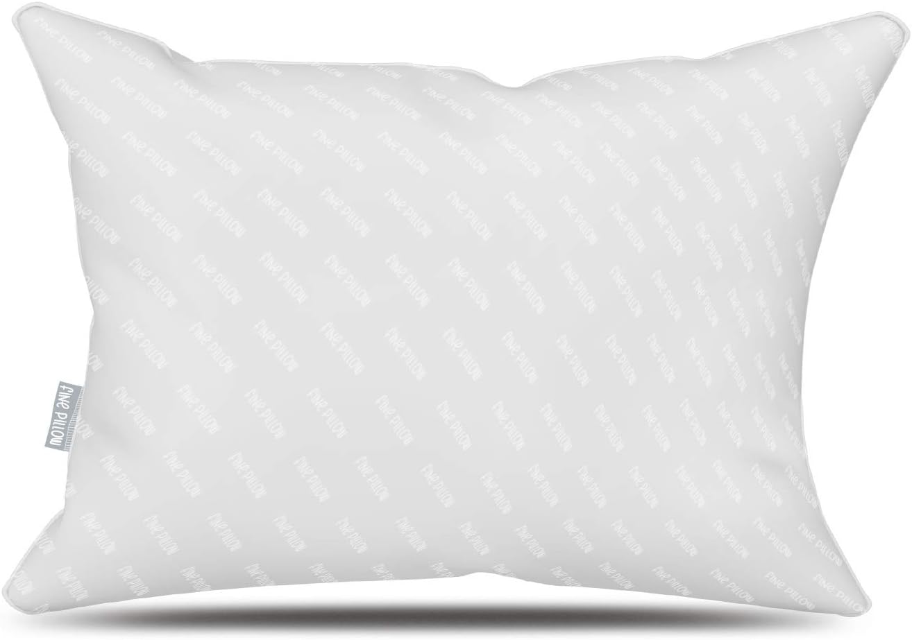 Fine Pillow Sleeping Bed Pillows for Neck Back Pain Relief ① Best for Back Combination Sleepers ② Comfortable, Supportive ③ Down Alternative, Hypoallergenic ④100% Cotton, Standard Medium 20x28