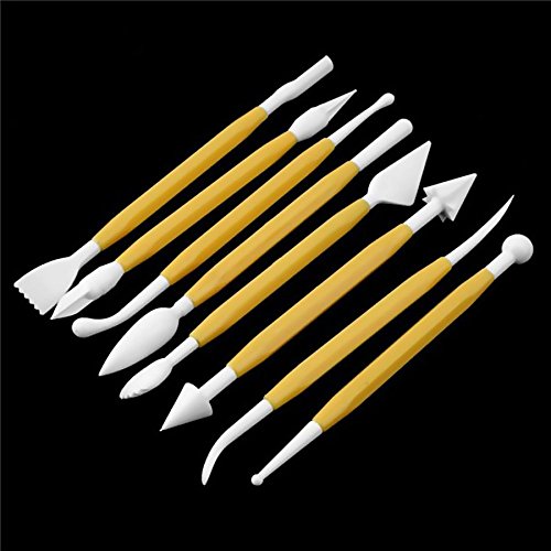 Sky Fish Fondant Cutters Tools Plastic Plunger Cutters Cake Cutter Fondant Molds Sugarcraft Cake Decorating Tool Set with Rolling Pin Smoother Embosser Moulds 37 Pieces - Thumbnail 4