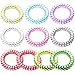 Fashion & Lifestyle 20PCS Flexible Wristlet Keychain Wrist Coil with Key Holder Ring Chain ID Badge Tag Wristband Bracelet Band - Multipurpose Hair Ties Ponytail Holders