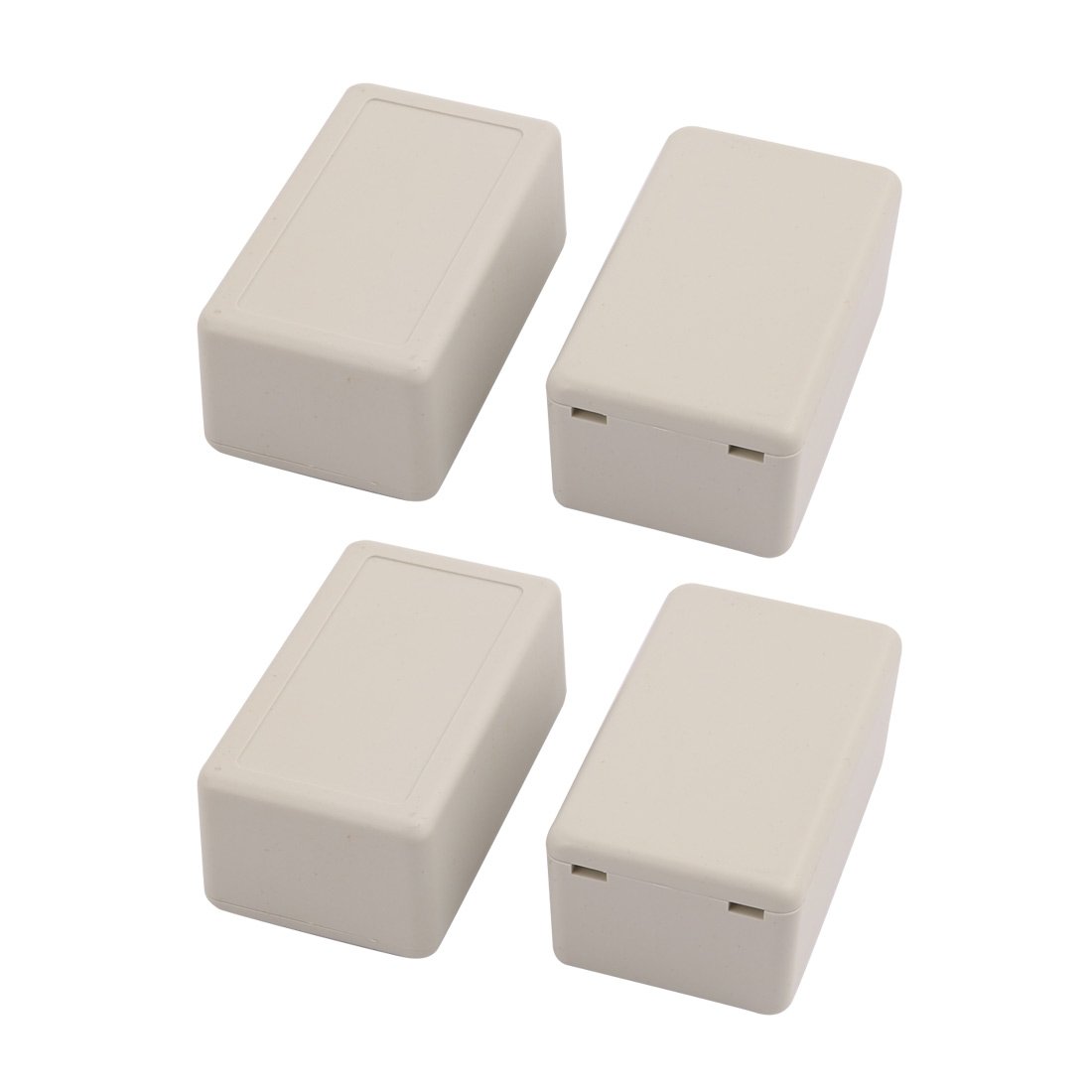 Sourcingmap 4pcs Dustproof IP65 Plastic Electric Project Case Junction Box 60mm x 36mm x 25mm Gray