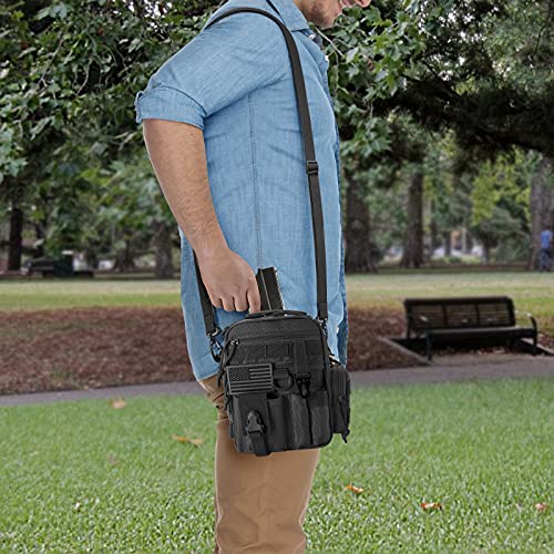 LarKoo Tactical Handgun Shoulder Strap Messenger Bag Gun Ammo Holster Concealed Carry Pistol