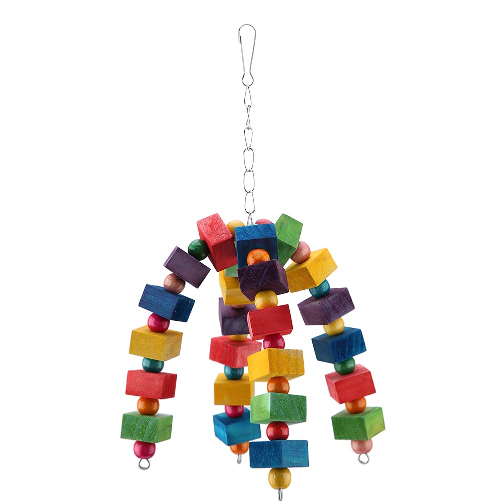 BOROCO Parrot Toy Bird Chewing Toys Hanging Parrort Toy Playing Toy with Hanger