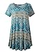 Veranee Women's Plus Size Swing Tunic Top Short Sleeve Floral Flare T-Shirt (XXX-Large, 56-4)