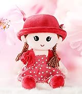 iEasey Adorable Baby Girl Rag Doll with Removable Dress Hat 35cm view 5