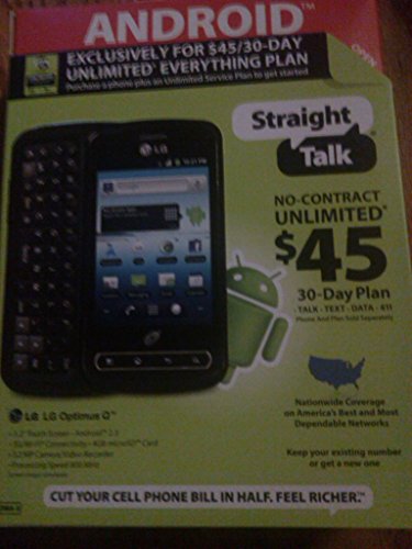 LG L55C Straight Talk Optimus Q Prepaid Cell Phone