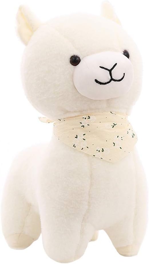 FeiWen Alpaca stuffed animal Alpaca Plush Animals Toy Christmas,Cute,Super Soft Children Gift(35cm) (White)