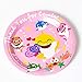 Baby Cute Shark Plates, 20pcs 7 Inch Cake Paper Dessert Set, Sharks Doo Doo Pink Decorations,Kids Birthday Party Supplies