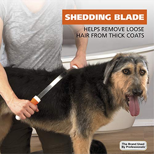 Wahl Double Sided Dog Shedding Blade with Noslip Grip Coarse and
