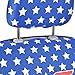 Wonder Woman Car Seat Covers - Red White & Blue w/Stars - Modern Retro Comfortable Polyester 2 Covers for Front Seat - DC Comics