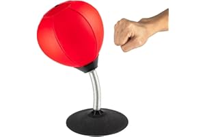 Stress Buster Desktop Punching Bag - Suctions to Your Desk, Raipoment Heavy Duty Stress Relief Ball, Funny Gifts for Boss or Coworker, Easter