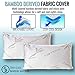 Sleepsia Bed Pillows - Shredded Adjustable Memory Foam Pillow with Washable Pillow Case - Adjustable (2-Pack) (King)
