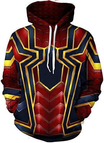 Koveinc Superhero Halloween Cosplay Costume Mens Hoodie Jacket