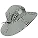 Solaris Wide Brim Sun Hat for Women, UPF 50+ UV Protection Outdoor Packable Sun Hat for Gardening, Gray