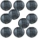 WYZworks - Round Paper Lanterns 10 Pack (Black, 12