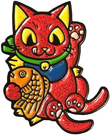 Negora Taiyaki Pin (Red Glitter &amp; GID) by Creamlab