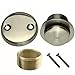 Brushed Nickel Toe Touch Conversion Kit Tub Drain Overflow and Removal Tool