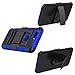 OnePlus 5T Case, Elegant Choise Holster Heavy Duty Armor Shockproof Full Body Rugged Protective Case Cover with Swivel Belt Clip and Kickstand for OnePlus 5T 6” 2017 (Blue/Black)