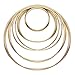 Metal Rings Hoops Macrame Rings for Dream Catcher and Crafts (Gold)