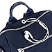 TOPSHINE Women Backpack Purse Water Resistant Nylon Ladies Rucksack with Earphone Hole Shoulder Bag (BLUE)