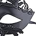 Mens Masquerade Mask Greek Roman Party Mask Mardi Gras Halloween Mask Black
