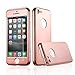 iPhone 7 Plus 5.5 Inch Full Body Hard Case-Auroralove Rose Gold 360 Degree Full Protective Slim Sleek Front Back Case for iPhone 7 Plus 5.5 Inch with Tempered Glass Screen Protector