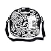 BUILT Spicy Relish Tote Neoprene Lunch Bag with Adjustable Crossbody Strap Black and White LB12-DBW